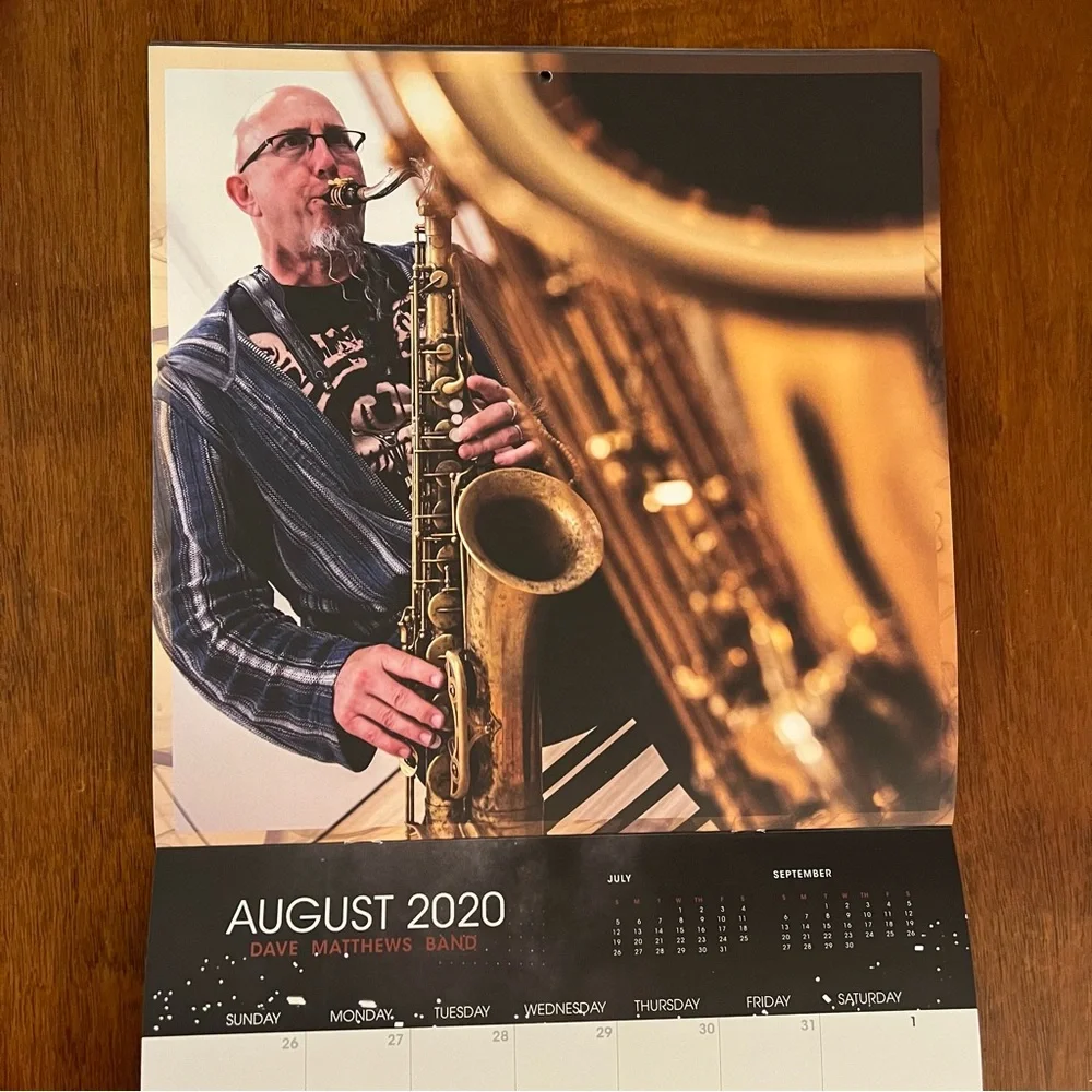 Dave Matthews Band 2020 Wall Calendar, Unused, Like New